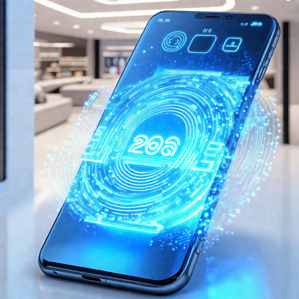 회로 위에 떠 있는 홀로그램 자물쇠 보안 시스템