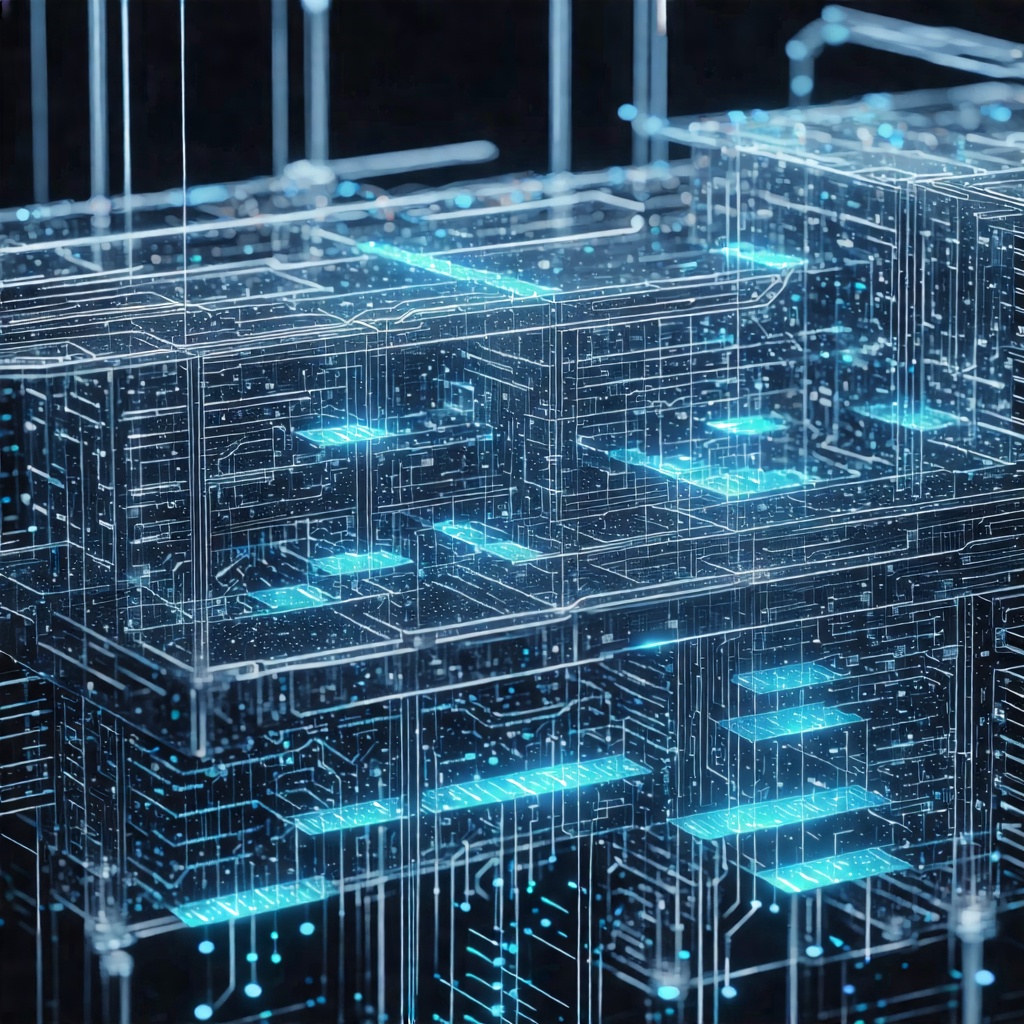 투명 회로로 구성된 복층 데이터 네트워크 구조물
