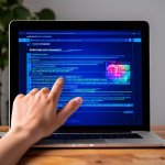 웹 브라우저 창이 수많은 읽기 목록 탭으로 가득 차 속도가 느려진 상태에서, 짜증 난 사용자의 손이 삭제 아