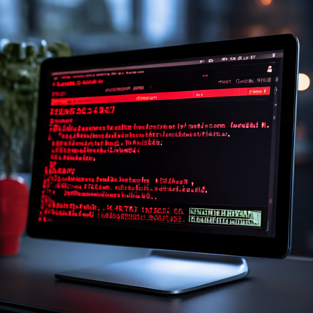 컴퓨터 화면에 표시된 실패한 거래 알림과 함께 특정 오류 코드가 빨간색으로 강조되어 있는 디지털 금융 문제 상황을 나타냅니다.
